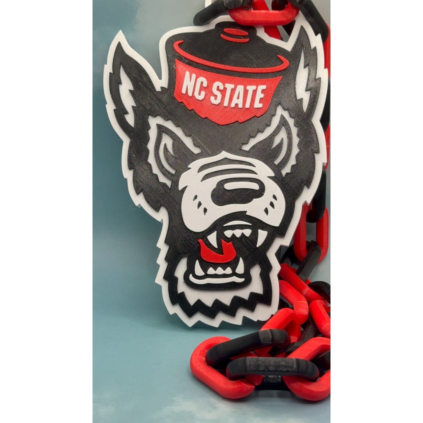 North Carolina State Wolfpack Logo Necklace & Oversized Chain, Think And Do.