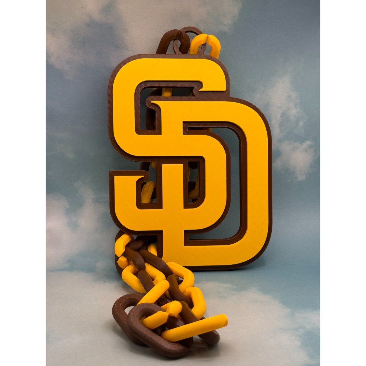 San Diego Padres Oversized Hype Logo Pendant And Chain