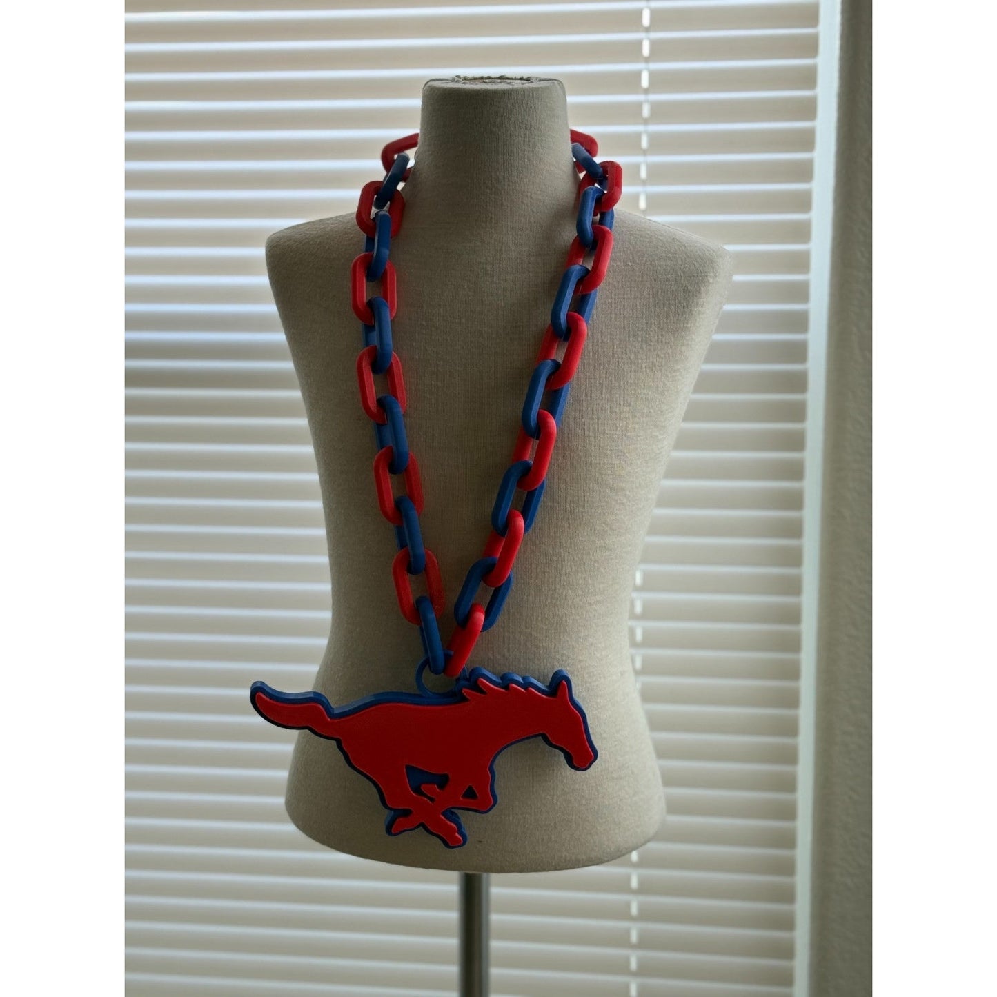 Southern Methodist University Mustangs Oversized Necklace, Chain