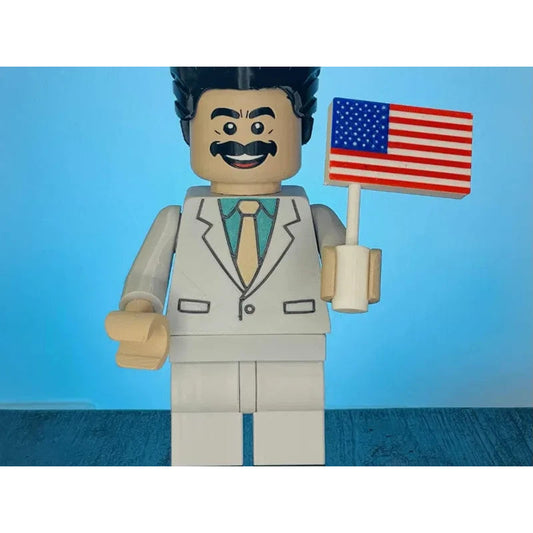 Borat Brick Figure 8 inches tall 3D Printed Lego Inspired
