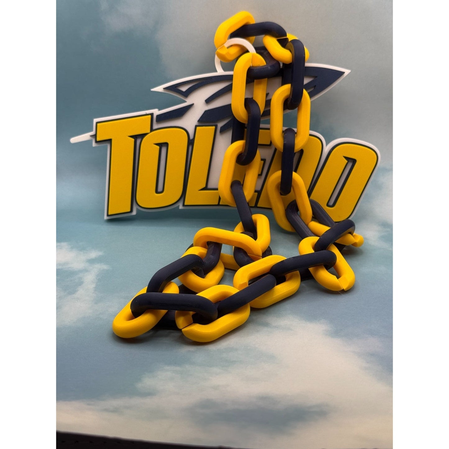 Toledo Rockets Logo Oversized Necklace, Pendant Chain,Show Your Rocket Pride
