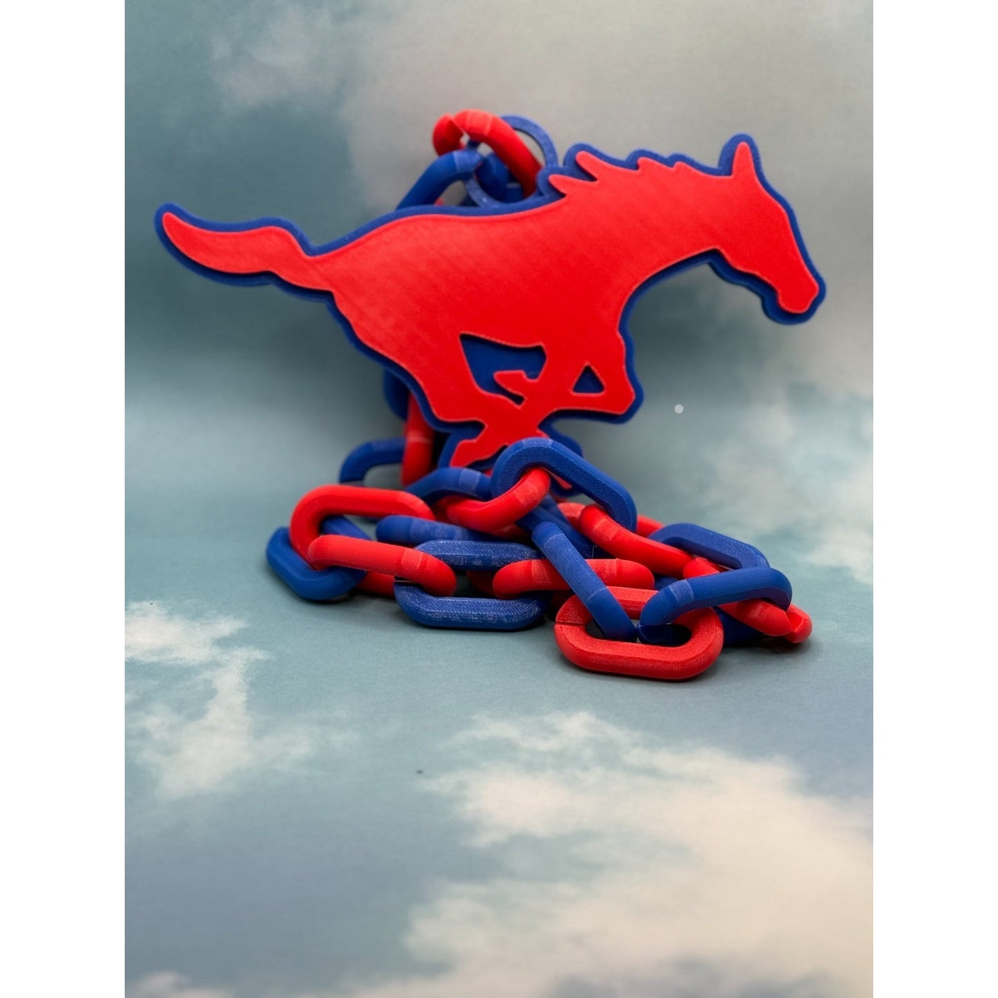 Southern Methodist University Mustangs Oversized Necklace, Chain