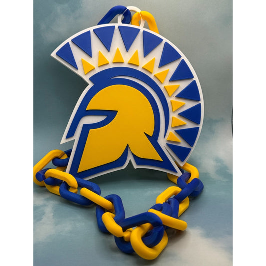 San José State Spartans Logo Oversized Necklace, Pendant Chain
