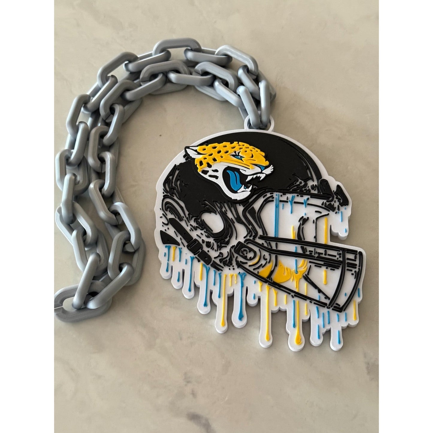 Jacksonville Jaguars Helmet Drip Hype Oversized Chain "Duval"