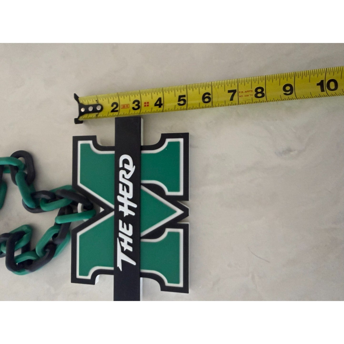 Marshall Thundering Herd Logo Oversized Necklace, Hype Chain "Thundering Herd"