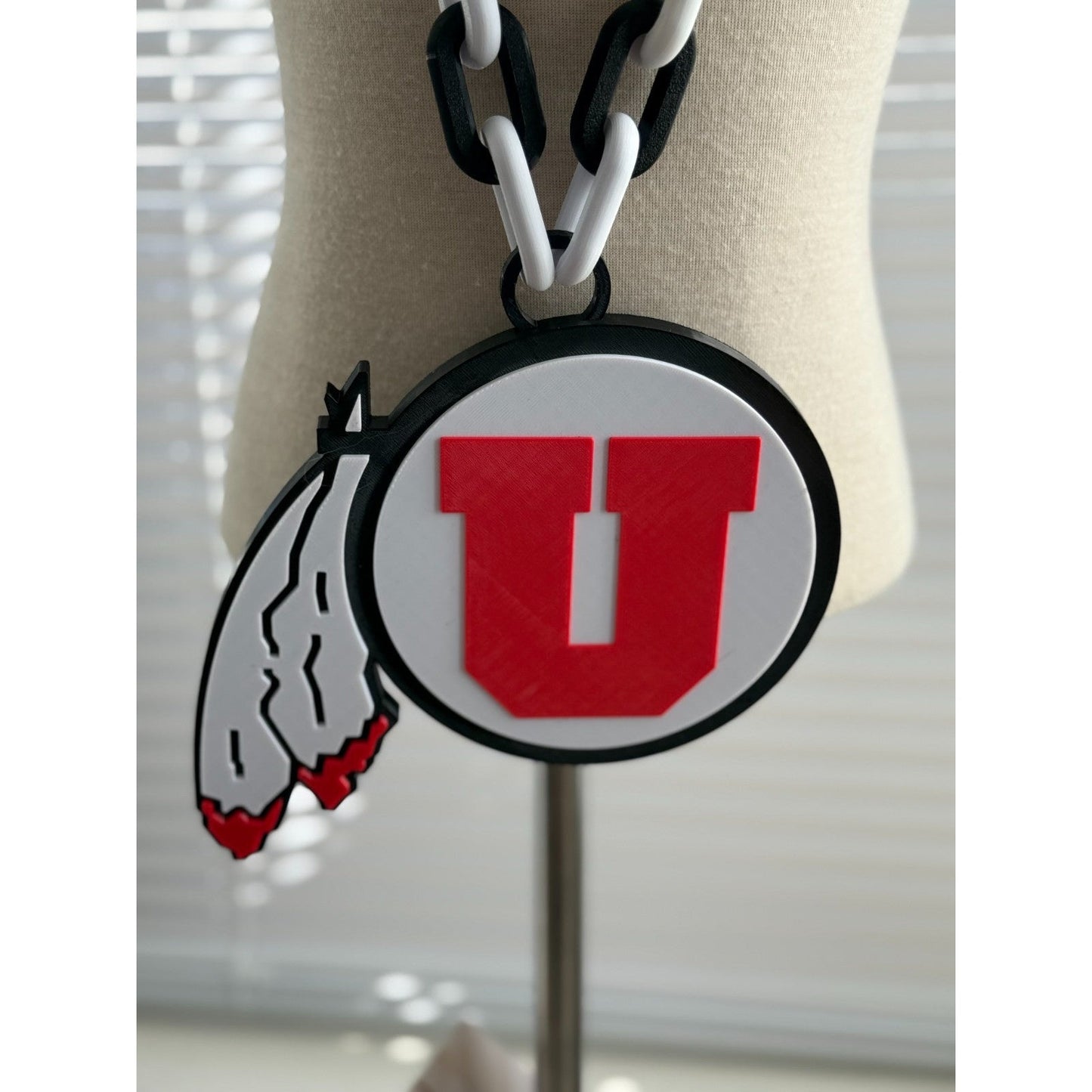 Utah Utes Oversized Pendant Fan Necklace, Imagine, then Do