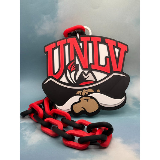 UNLV Rebels Logo Oversized Necklace, Pendant Chain "The Runnin' Rebels"