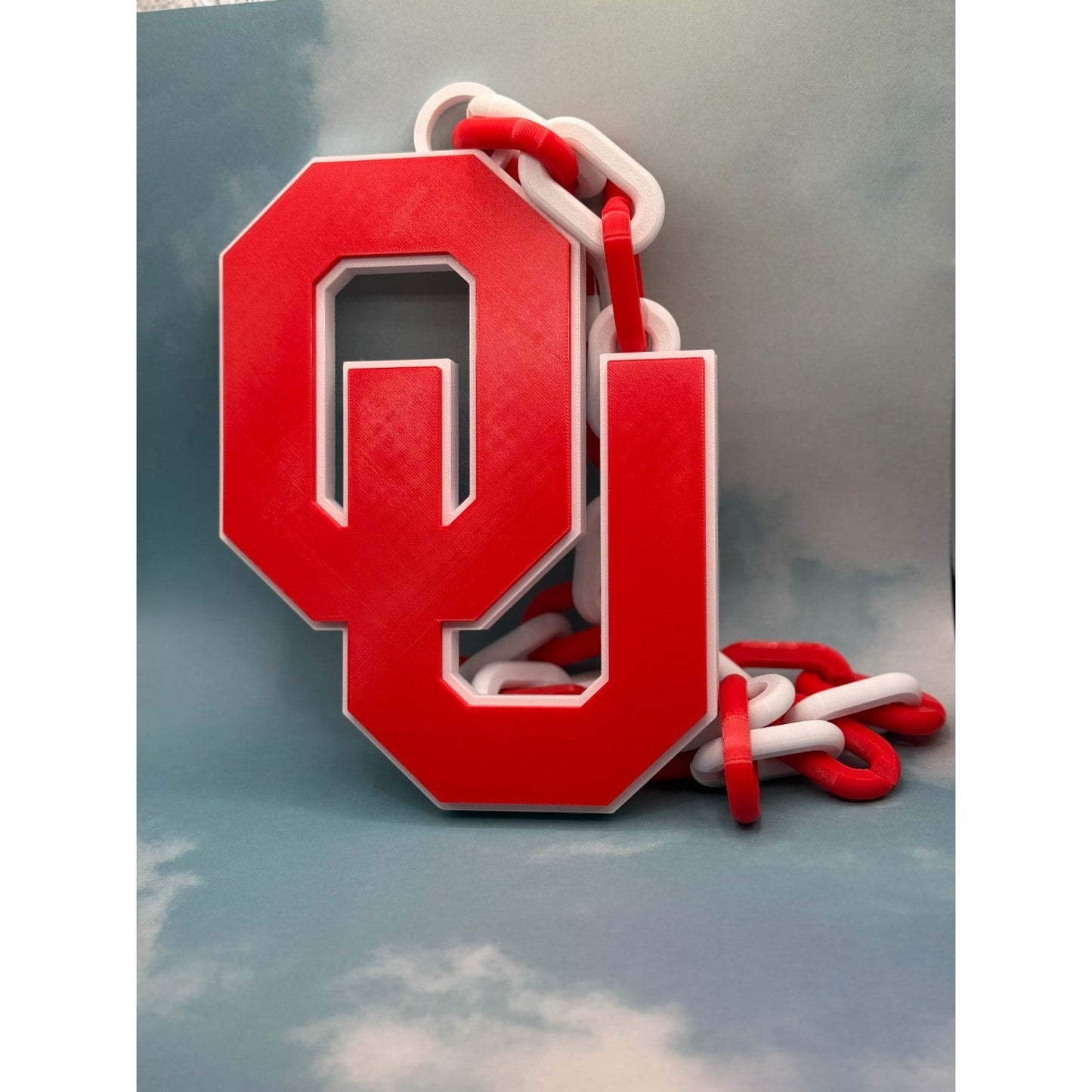 Oklahoma Sooners Logo Oversized Necklace Chain "Boomer Sooner"