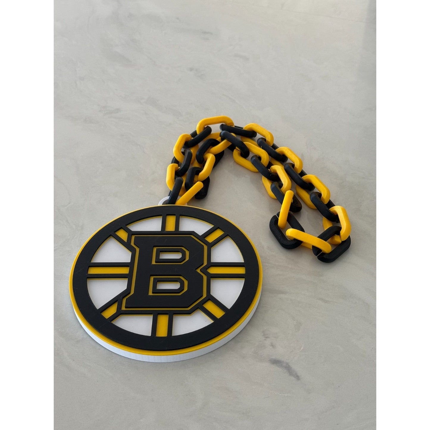 Boston Bruins Oversized Logo Necklace, Hype Chain "Fear the Bear! "