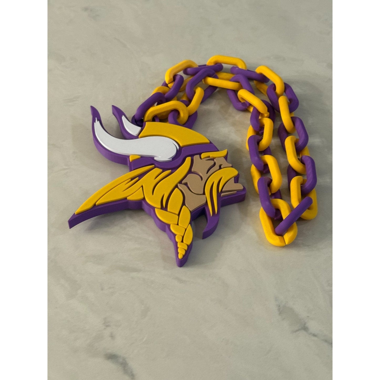Minnesota Vikings Oversized  Logo Necklace, Fan Hype Chain "SKOL"