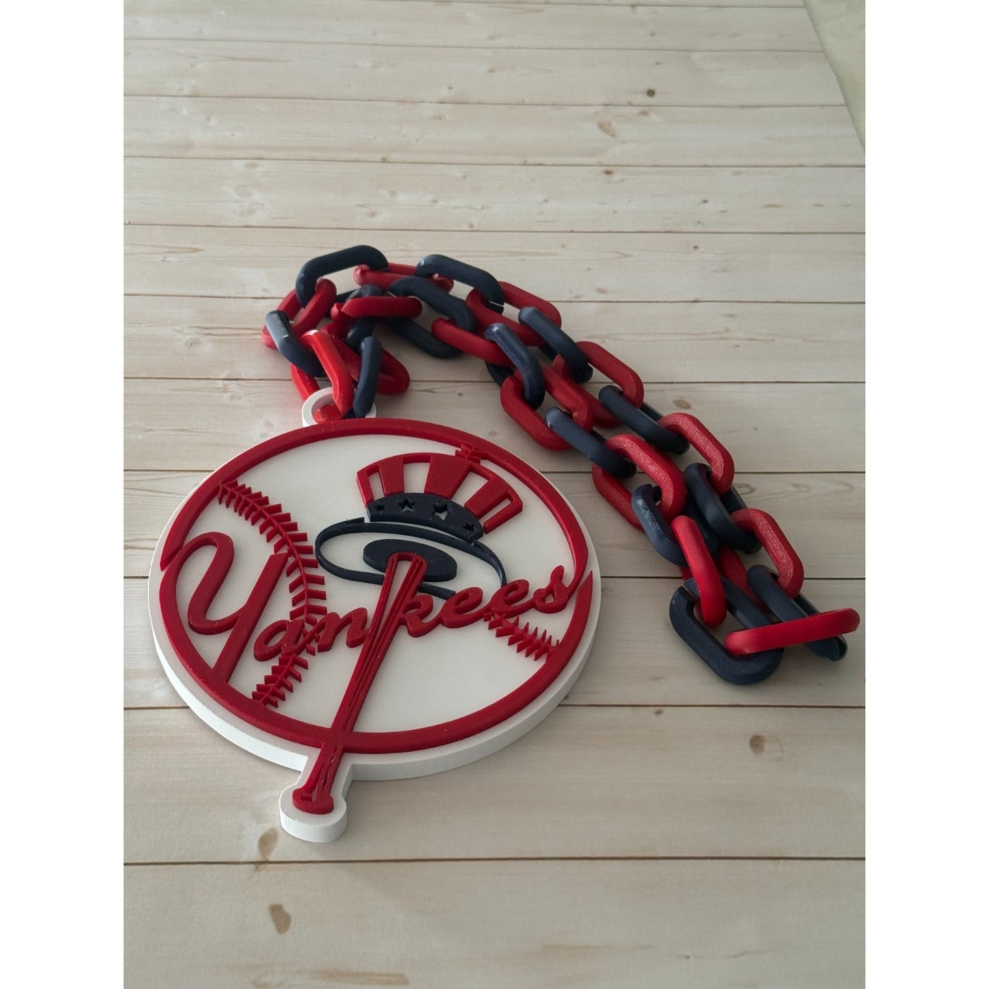 New York Yankees Oversized Fan Necklace, Hype Chain Join "the Bleacher Creature,