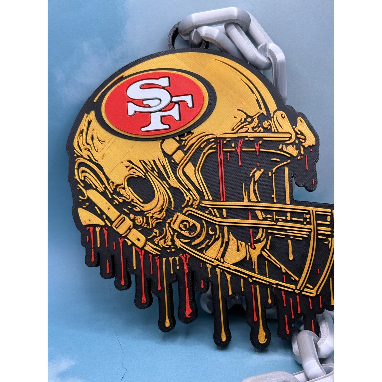San Francisco 49ers Oversized Helmet Drip Hype Chain "NINER GANG BABY!"