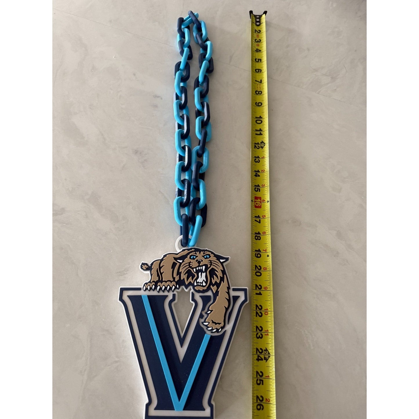 Villanova University Wildcats Oversized Necklace, Fan Pride Chain