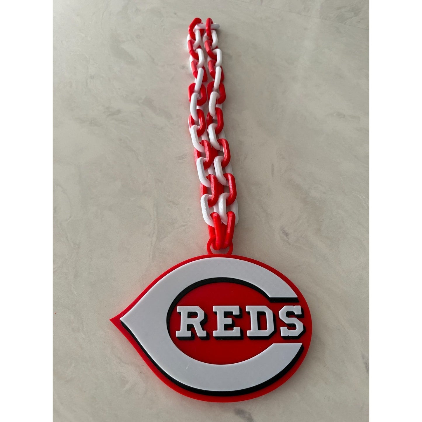 Cincinnati Reds Oversized Fan Logo Necklace Pendant 3D Printed