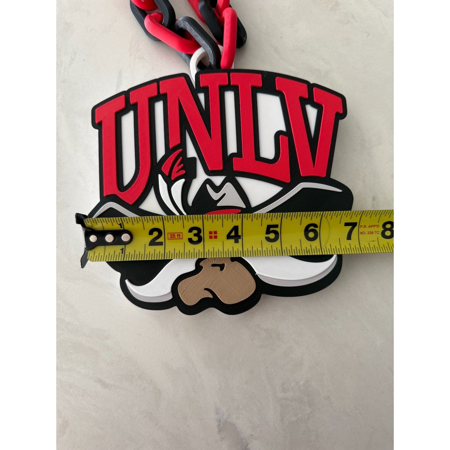 UNLV Rebels Logo Oversized Necklace, Pendant Chain "The Runnin' Rebels"