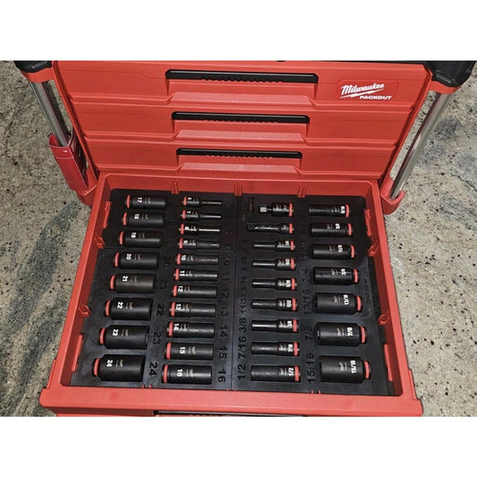 Fits Milwaukee 49-66-6805 36pc Socket Set PACKOUT Drawer Insert (Insert Only)