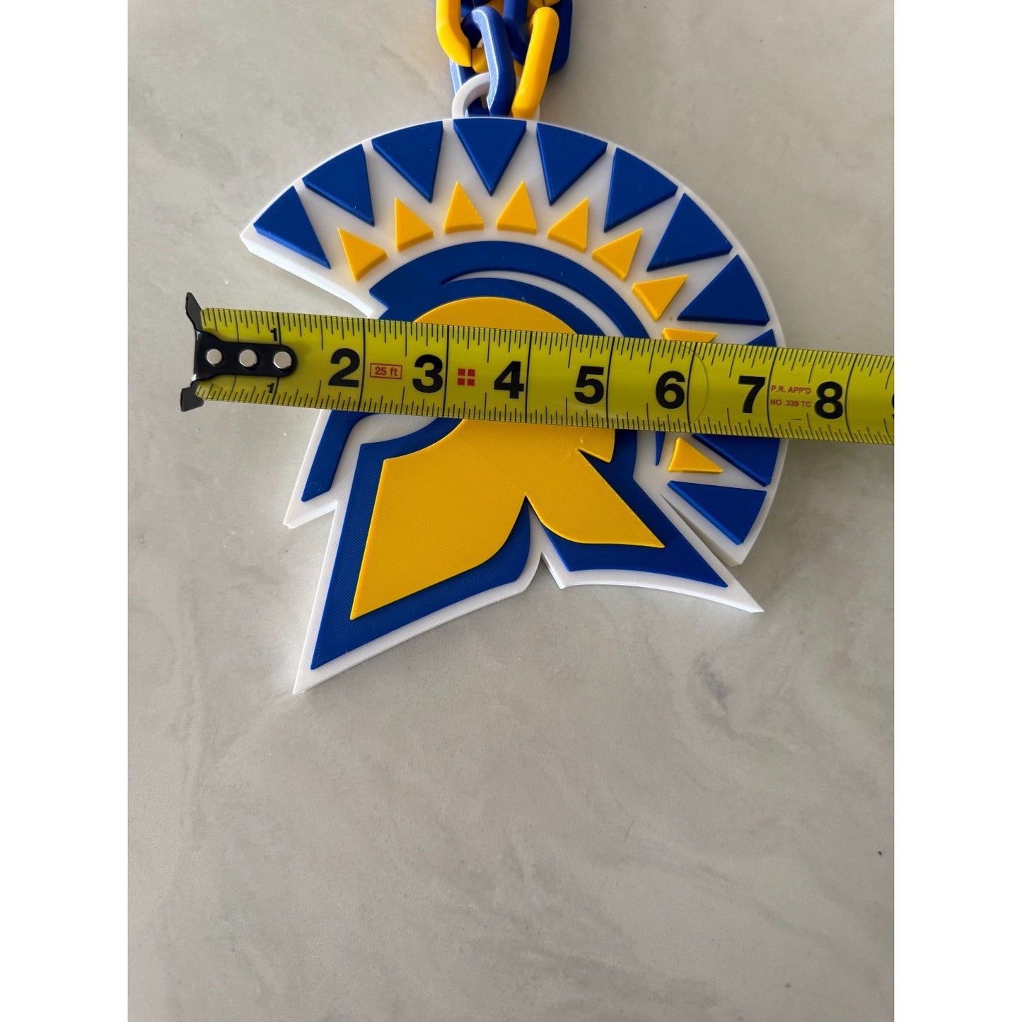 San José State Spartans Logo Oversized Necklace, Pendant Chain