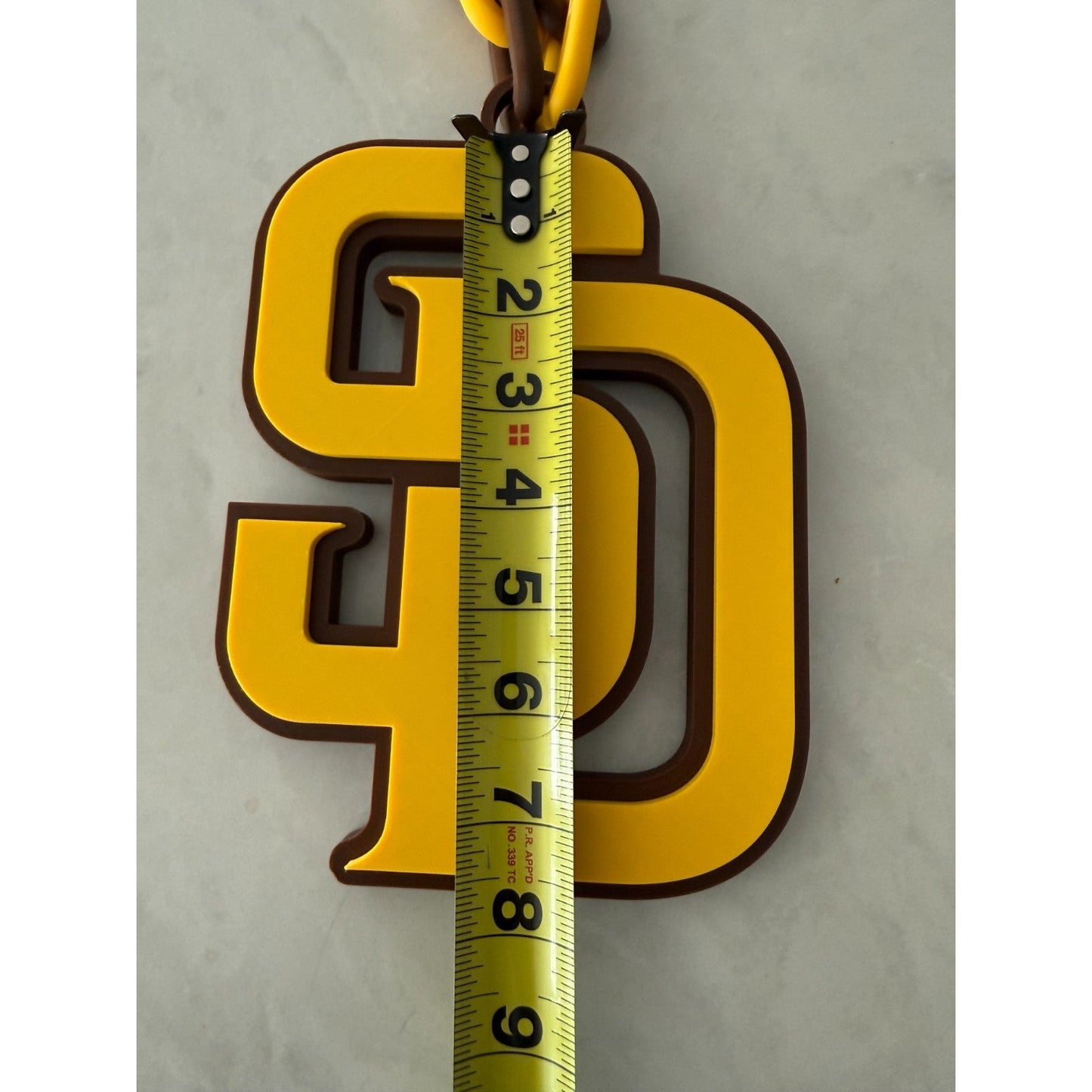 San Diego Padres Oversized Hype Logo Pendant And Chain