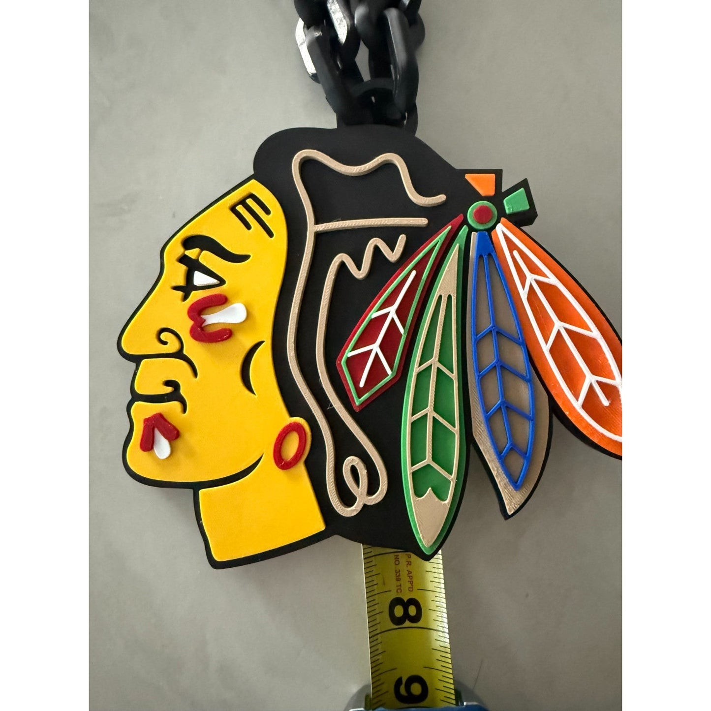 Chicago Blackhawks Oversized Fan Necklace, Hype Chain