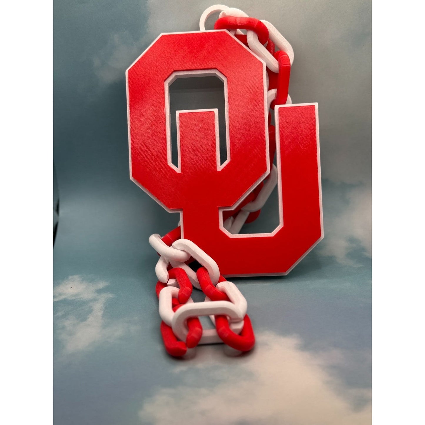 Oklahoma Sooners Logo Oversized Necklace Chain "Boomer Sooner"