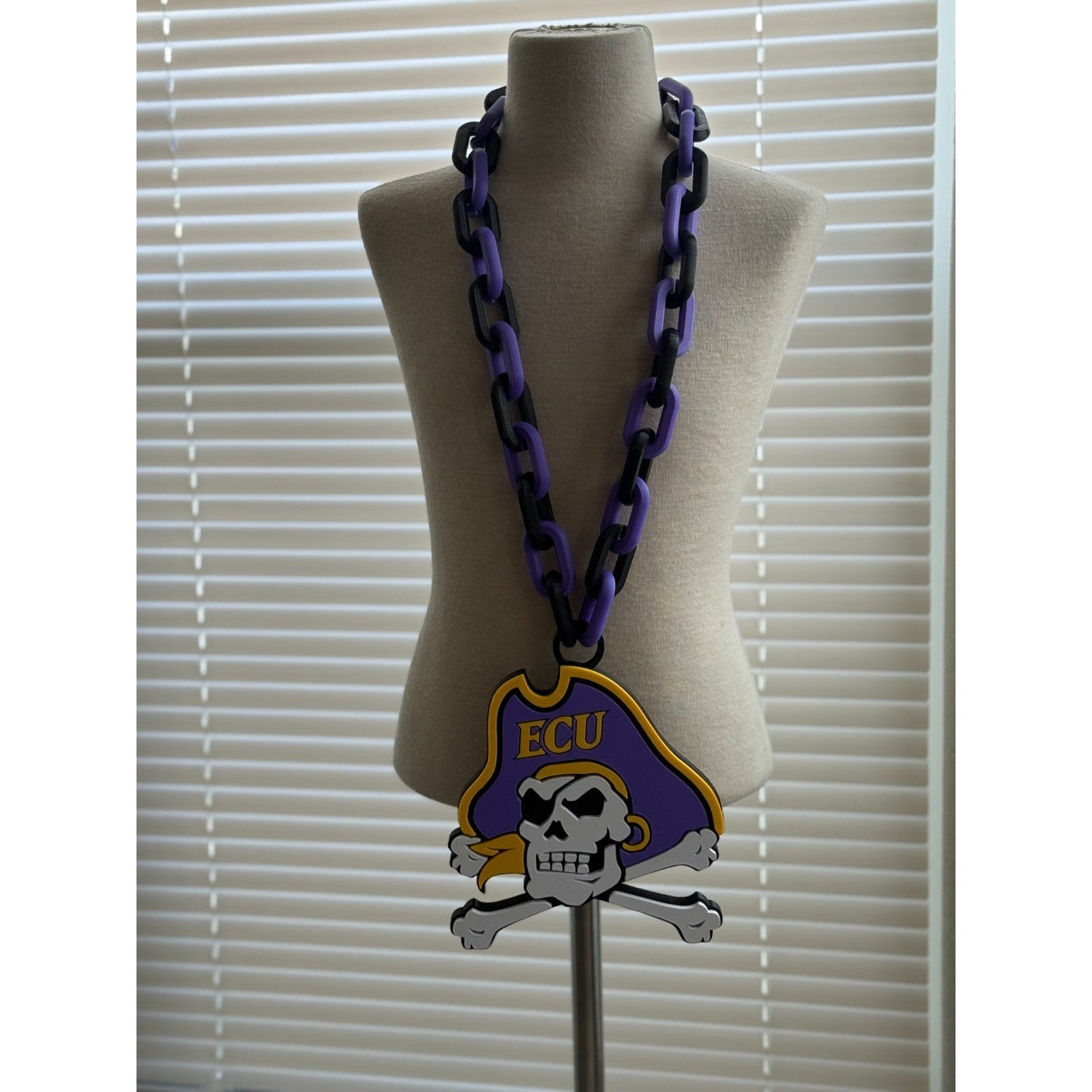 East Carolina Pirates Necklace Log Fan Necklace WE ARE THE PIRATES OF E.C.U.!