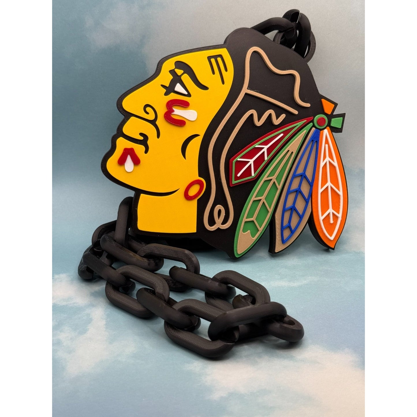 Chicago Blackhawks Oversized Fan Necklace, Hype Chain
