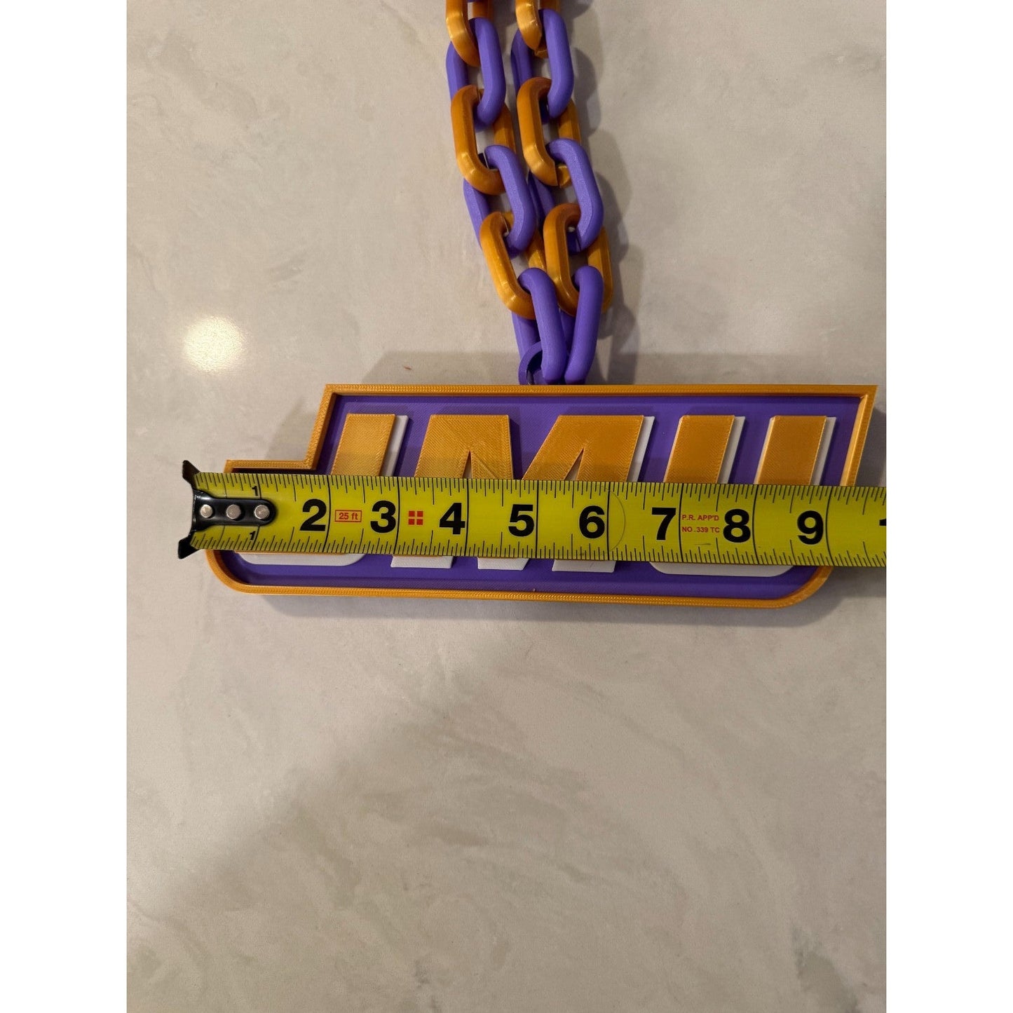 James Madison Dukes Oversized Fan Necklace Hype Chain Handmade