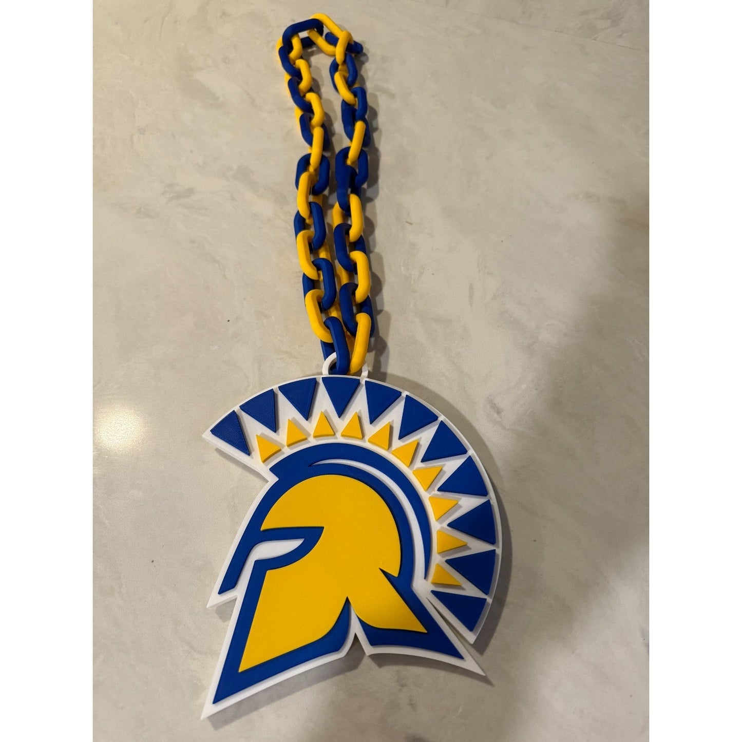 San José State Spartans Logo Oversized Necklace, Pendant Chain