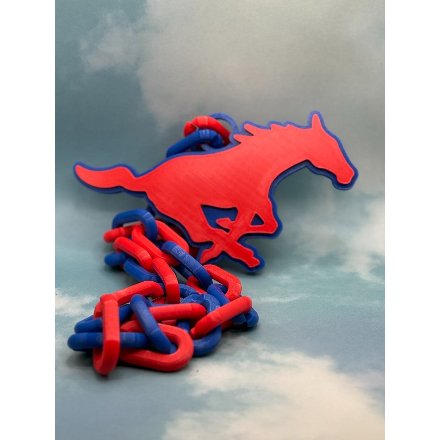 Southern Methodist University Mustangs Oversized Necklace, Chain