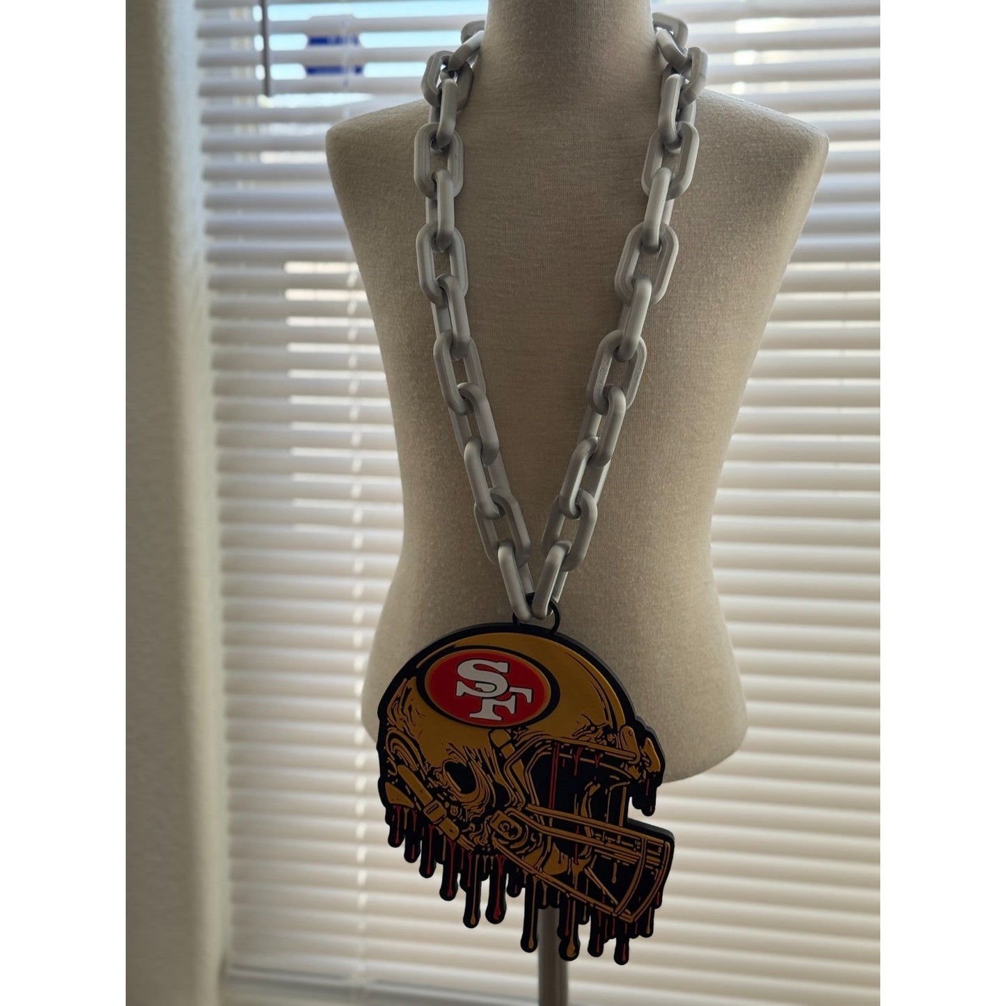 San Francisco 49ers Oversized Helmet Drip Hype Chain "NINER GANG BABY!"