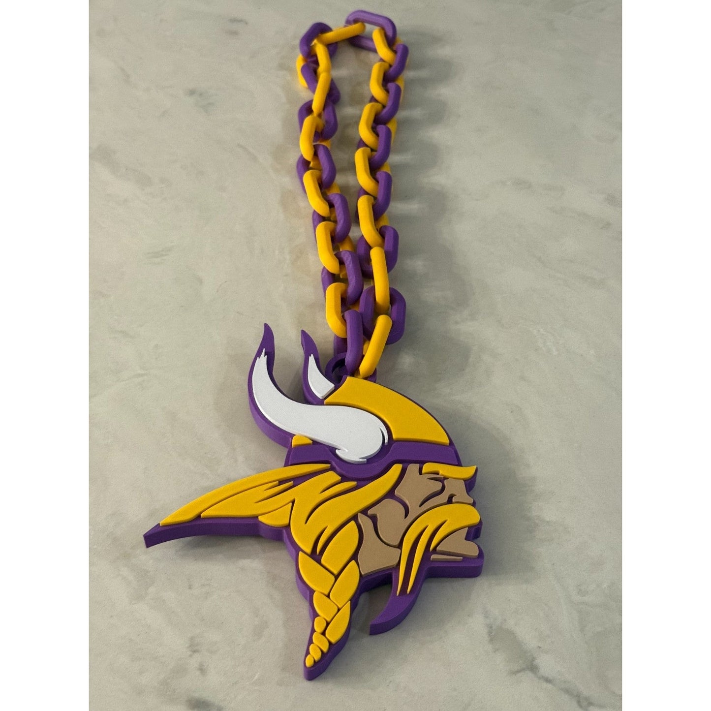 Minnesota Vikings Oversized  Logo Necklace, Fan Hype Chain "SKOL"