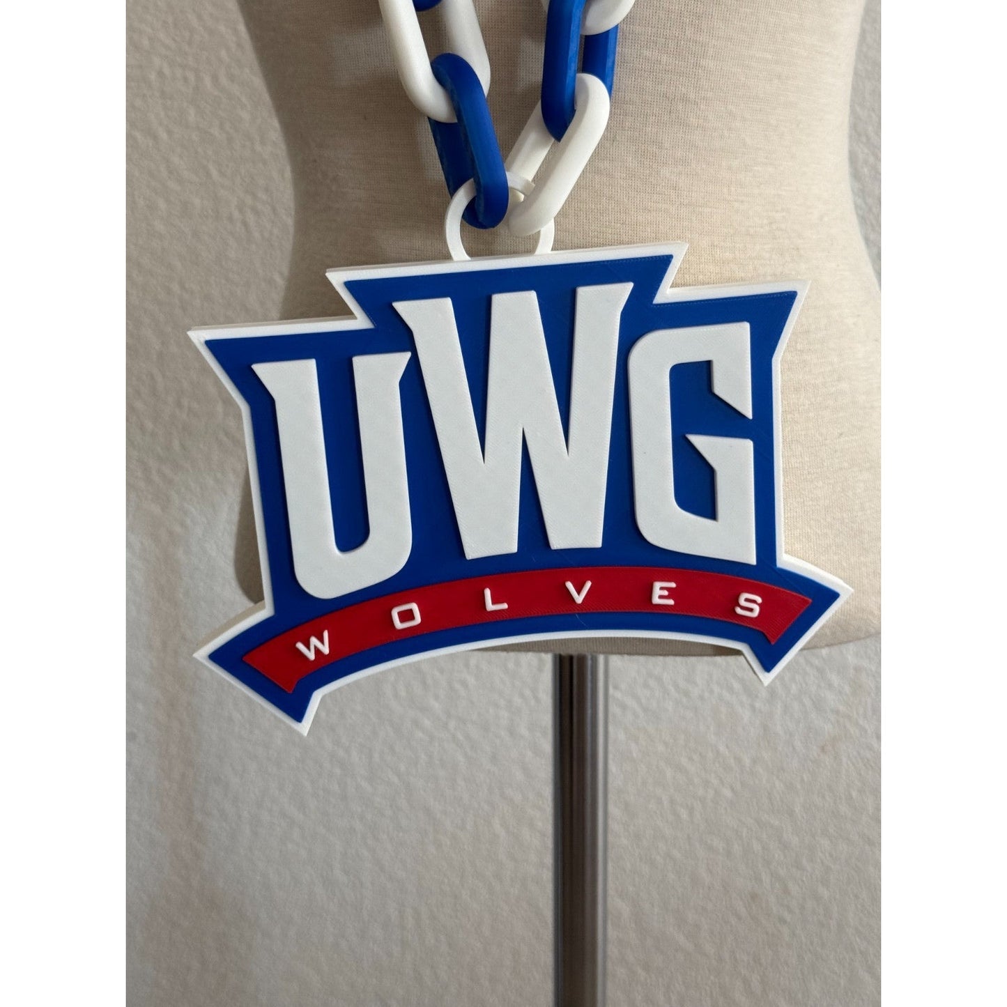 West Georgia Wolves Oversized Necklace Hype Chain Handmade