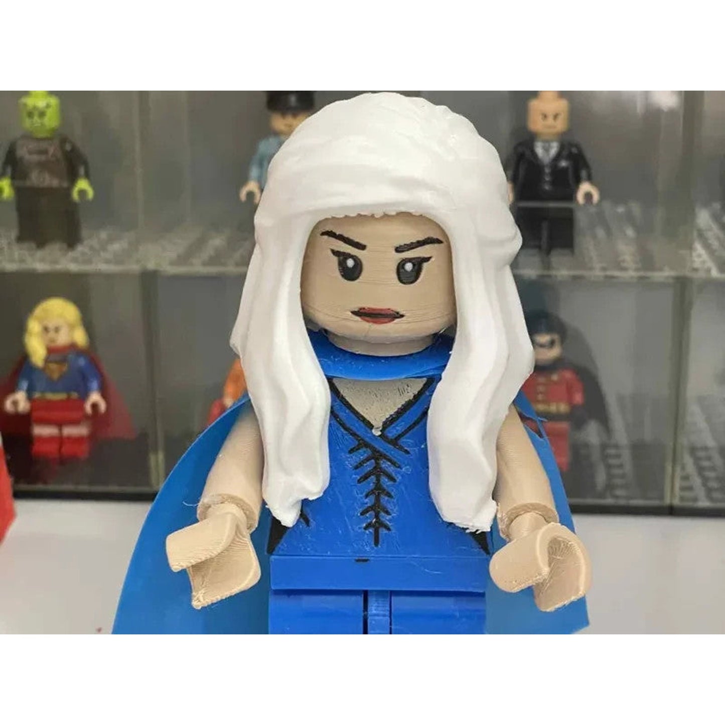 Daenerys Targaryen Brick Figure 8 inches tall 3D Printed Lego Inspired
