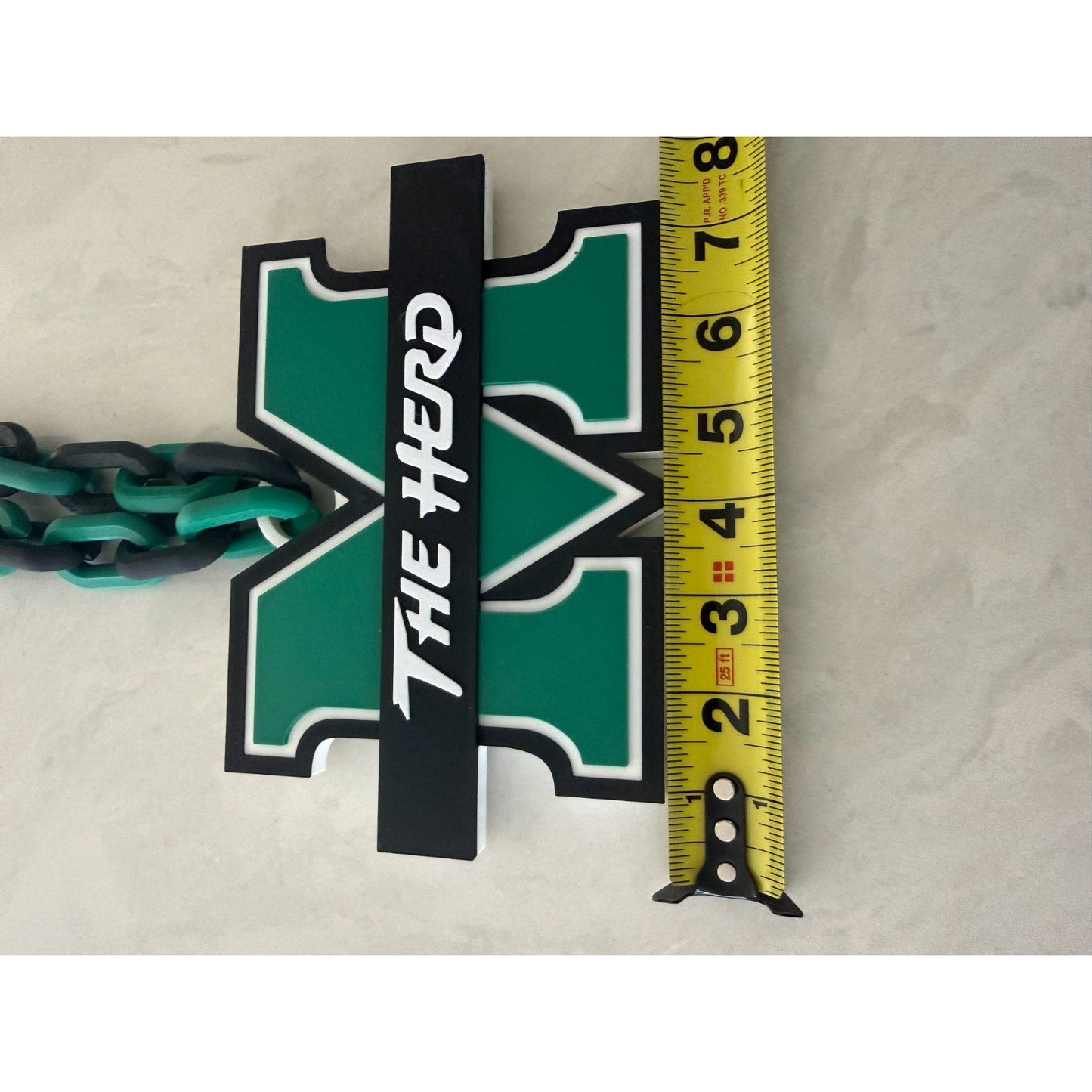 Marshall Thundering Herd Logo Oversized Necklace, Hype Chain "Thundering Herd"