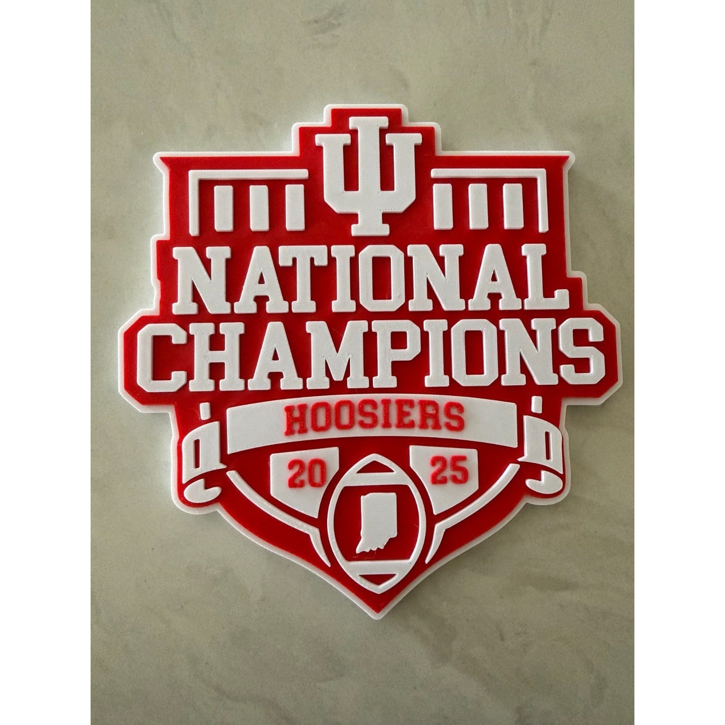 Indiana Hoosiers 25 National Football Champ Plaque