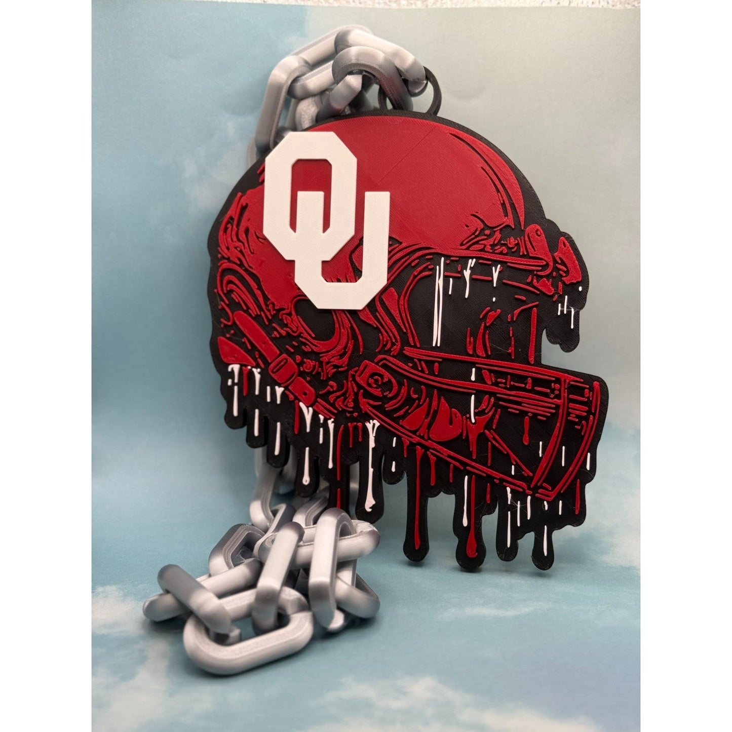 Oklahoma Sooner Helmet Drip Hype Chain