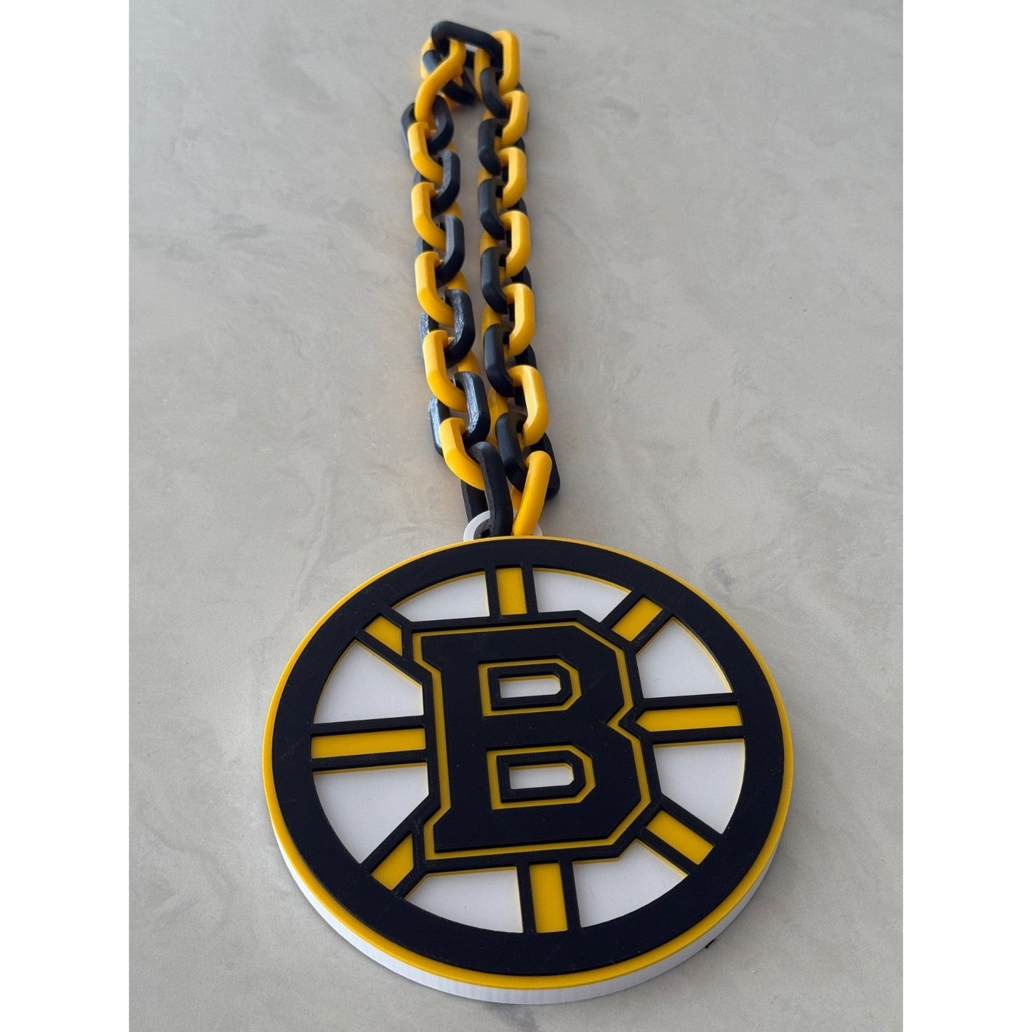 Boston Bruins Oversized Logo Necklace, Hype Chain "Fear the Bear! "