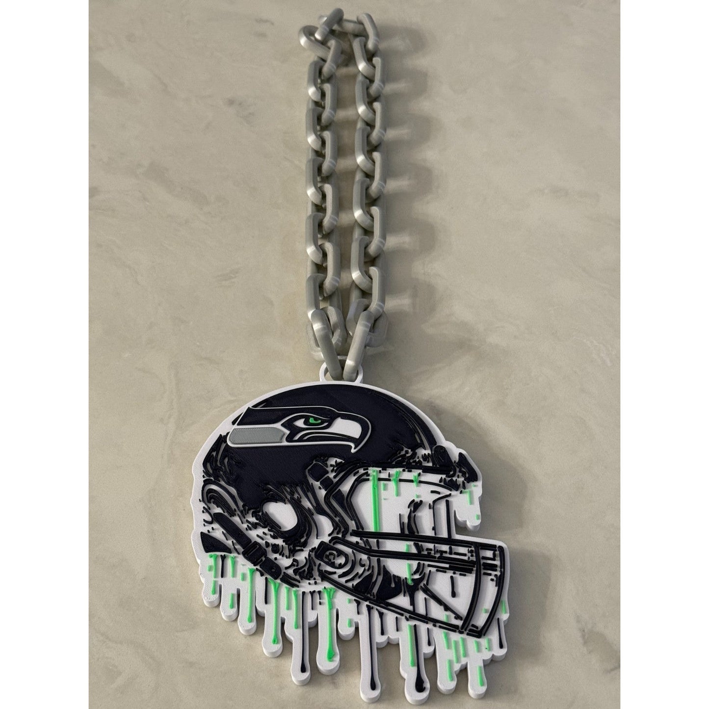 Seattle Seahawks Helmet Drip Oversized Hype Chain Show Your Pride!