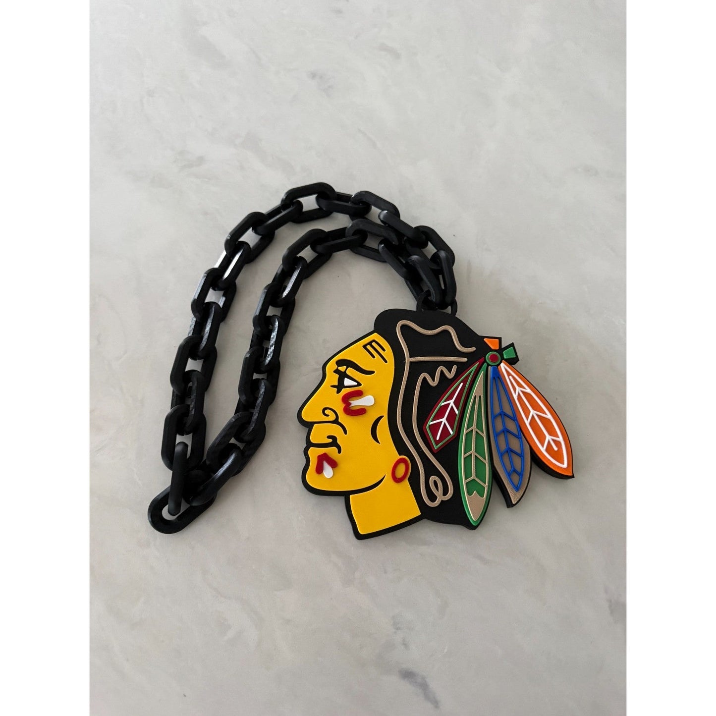Chicago Blackhawks Oversized Fan Necklace, Hype Chain