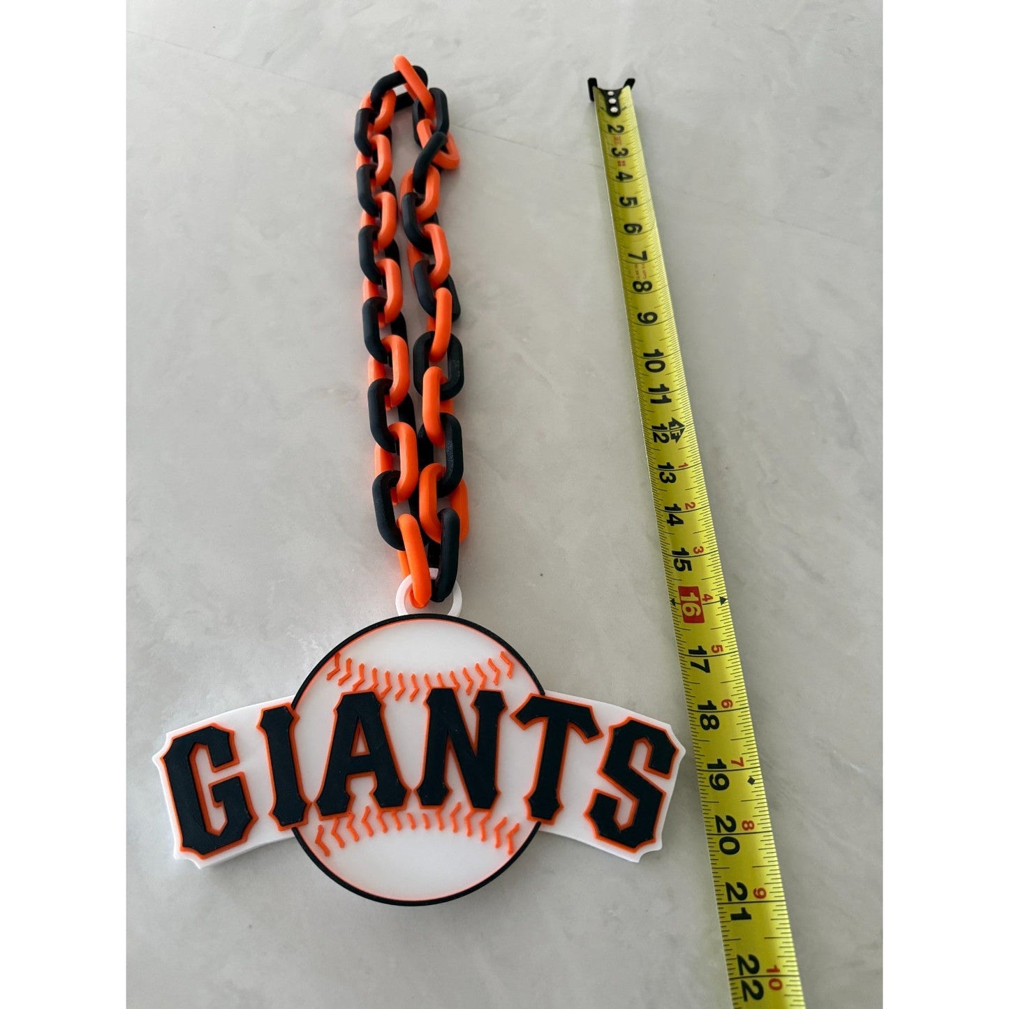 San Francisco Giants Logo Fan Necklace "Let's Go Giants Let's Go"