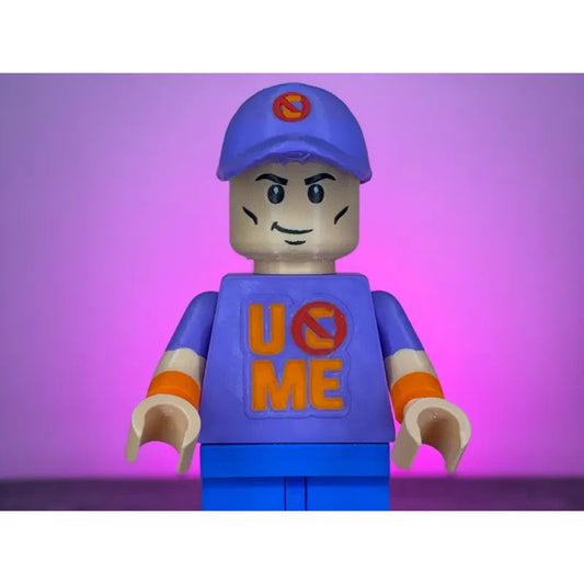 John Cena Brick Figure 8 inches tall 3D Printed Lego Inspired