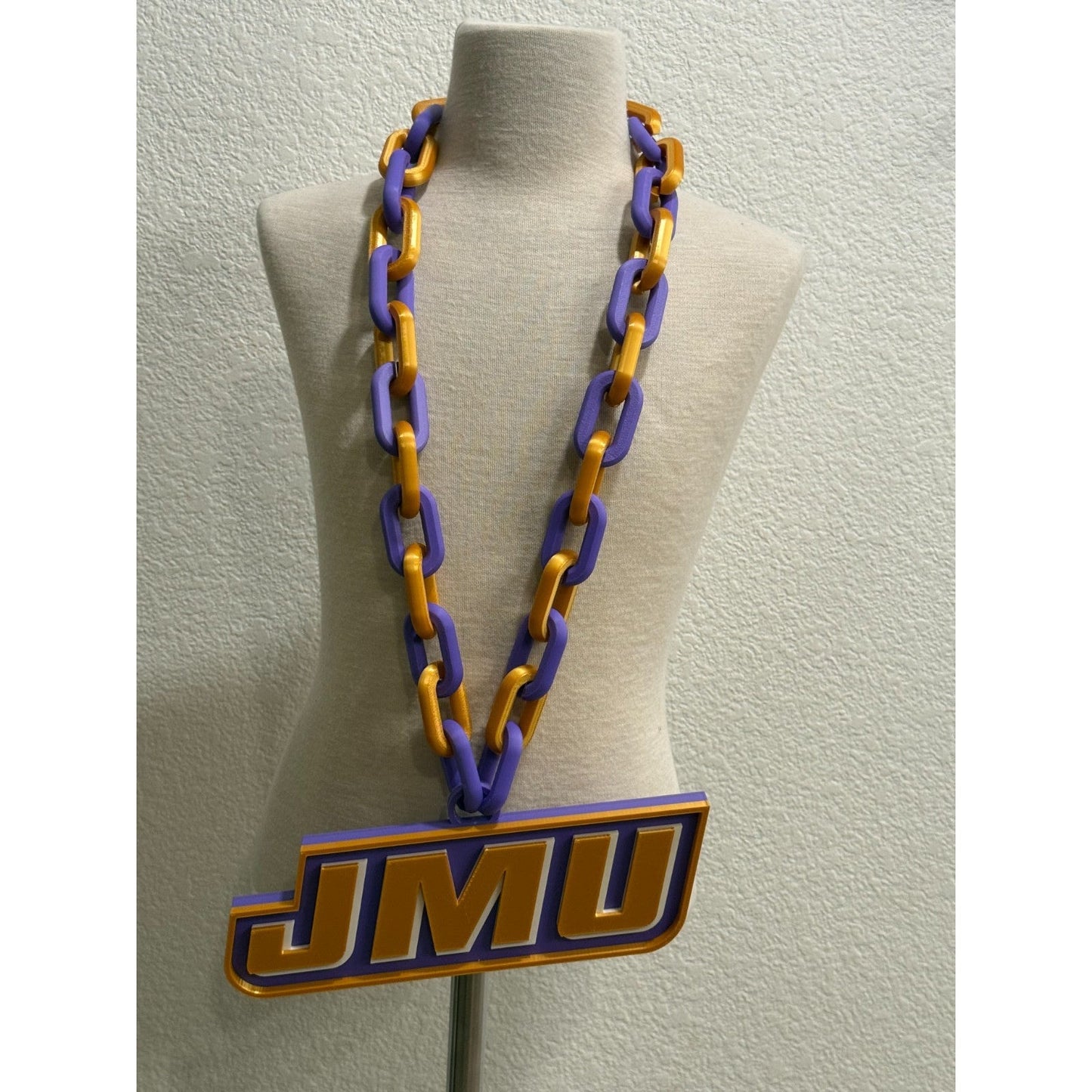 James Madison Dukes Oversized Fan Necklace Hype Chain Handmade