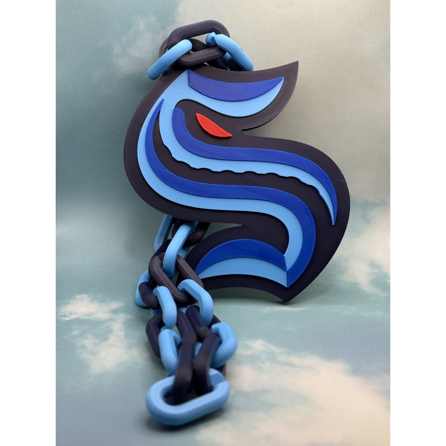 Seattle Kraken Oversized Necklace Fan Chain "Krak Heads"