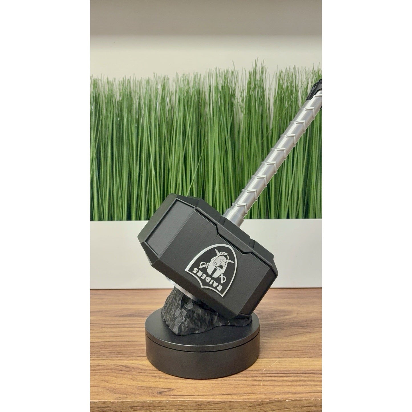 Oakland Raiders 3-D printed Thor hammer