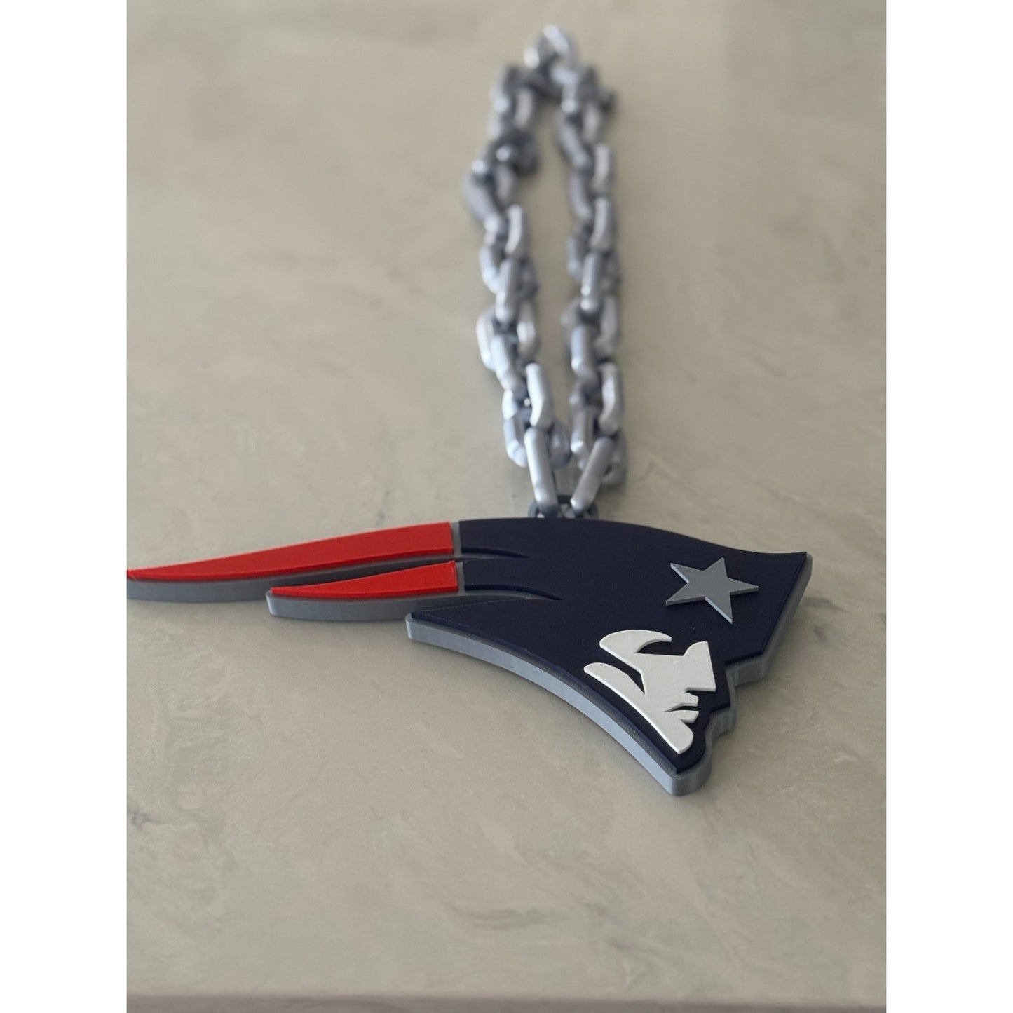 New England Patriots Oversized Hype Chain & Logo Pendant HandMade 3D Printed