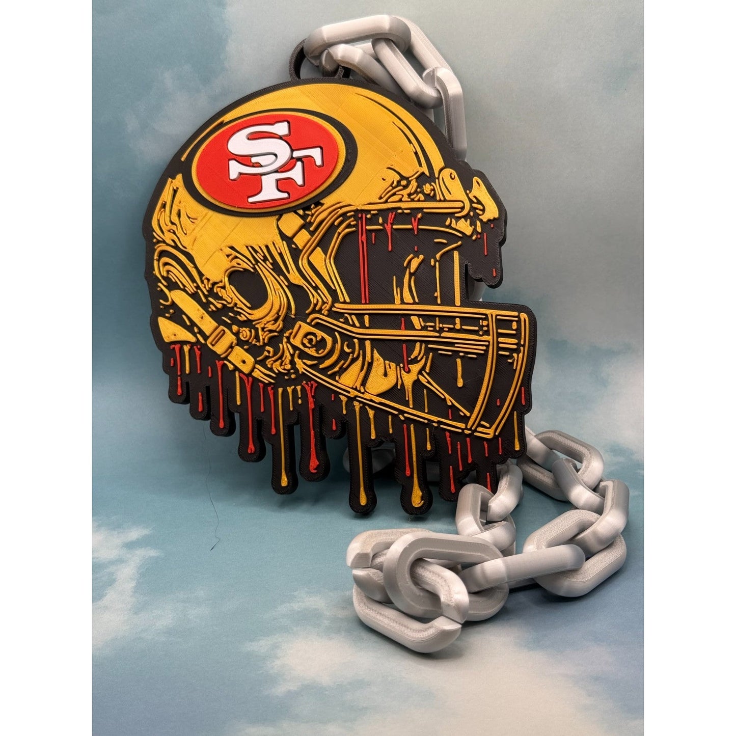 San Francisco 49ers Oversized Helmet Drip Hype Chain "NINER GANG BABY!"