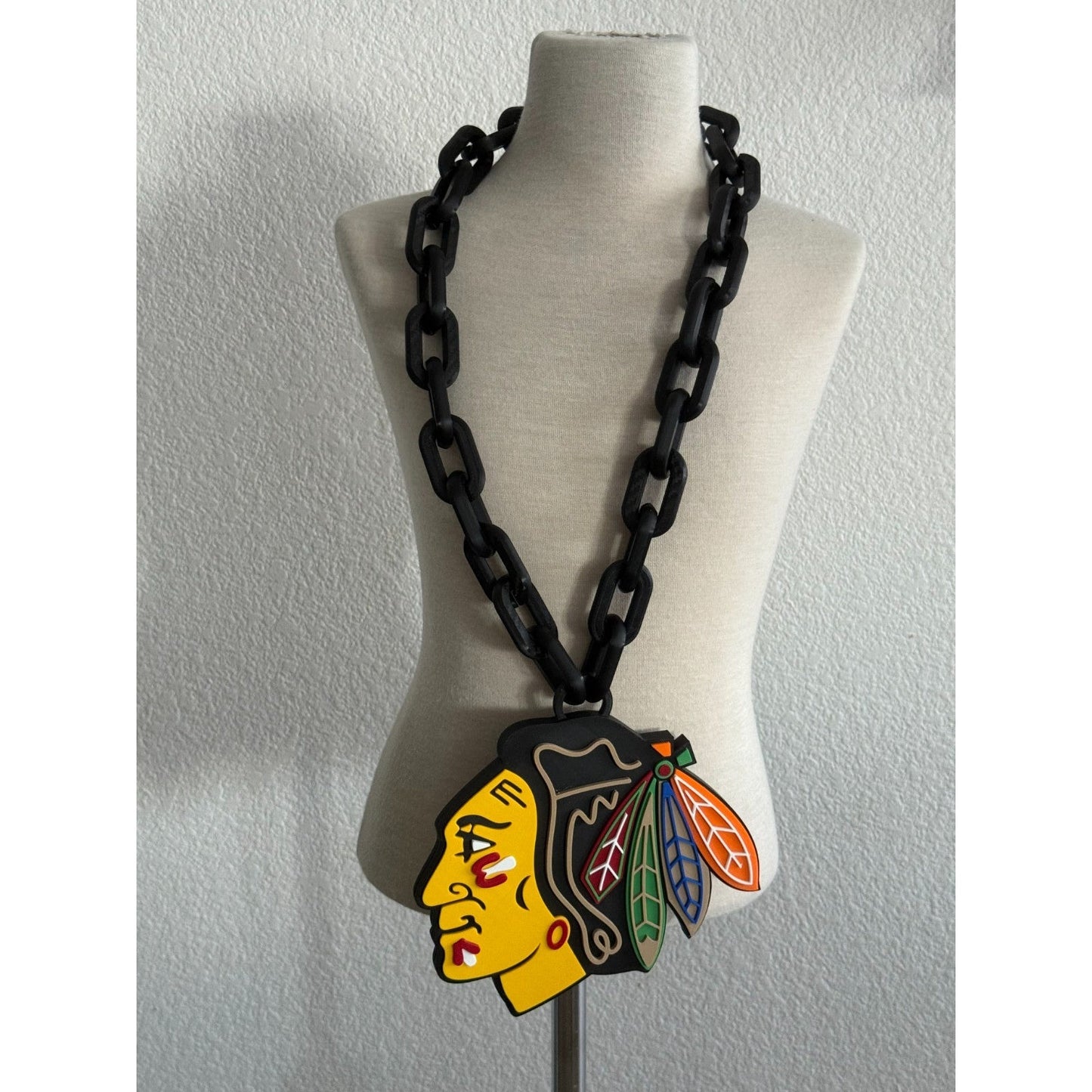 Chicago Blackhawks Oversized Fan Necklace, Hype Chain