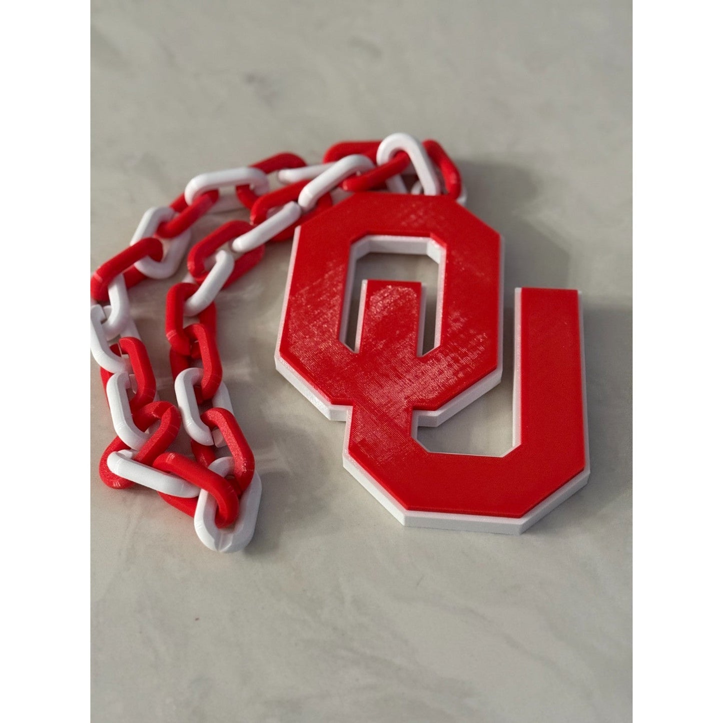 Oklahoma Sooners Logo Oversized Necklace Chain "Boomer Sooner"