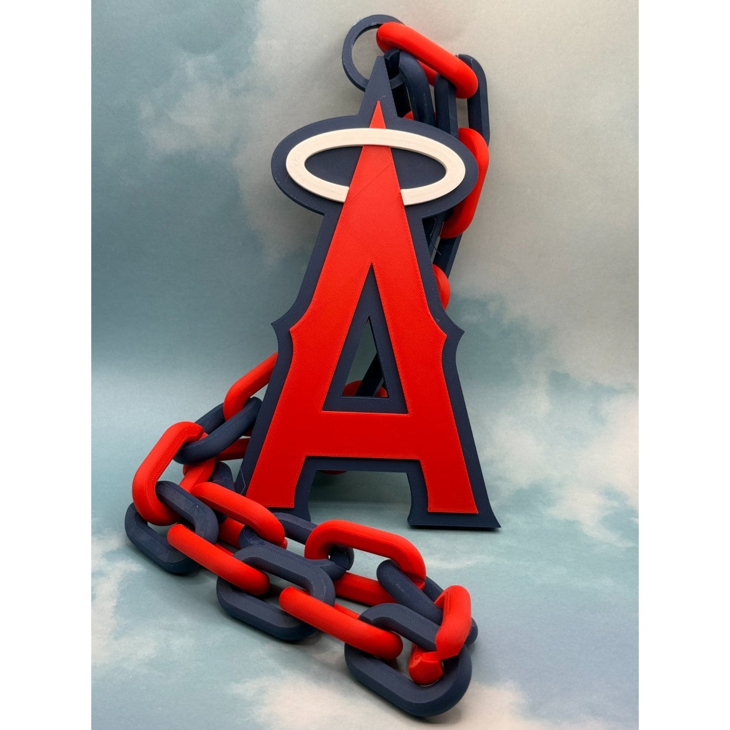 Los Angeles Angels Oversized Logo Pendant and MLB Fan Chain