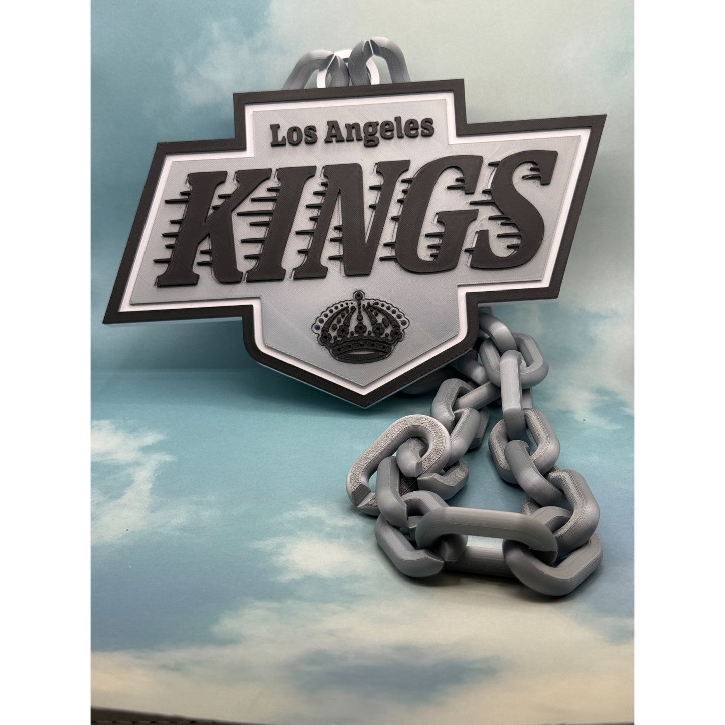 Los Angeles Kings Logo Oversized Necklace, Hype Chain. LA Kings puck!